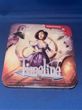 Asmodee Timeline Historical Events Card Game Tin Box Frederic Henry New Open Box